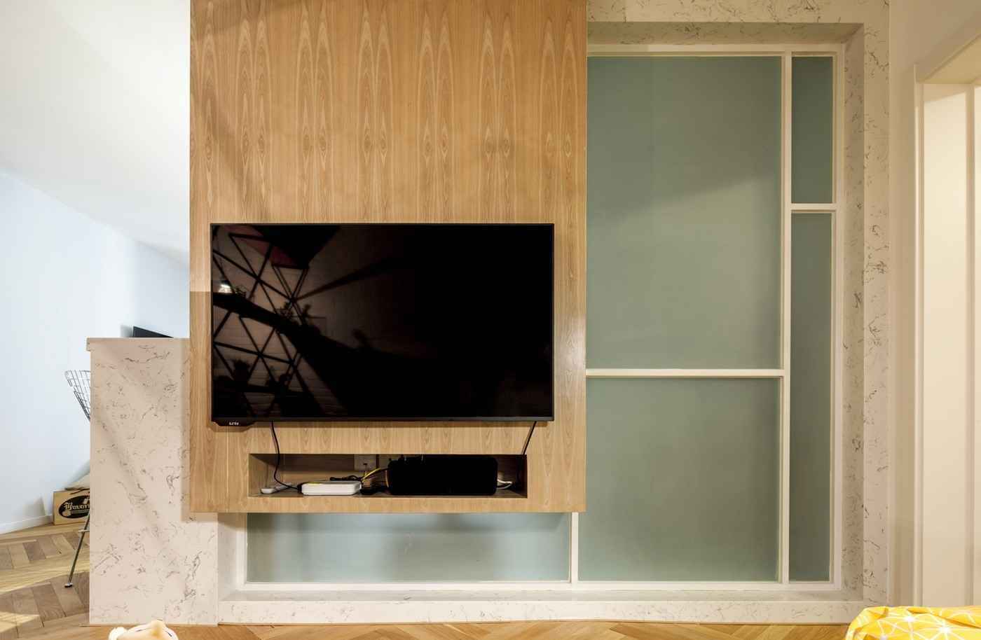 北欧风格二居室电视背景墙设计
