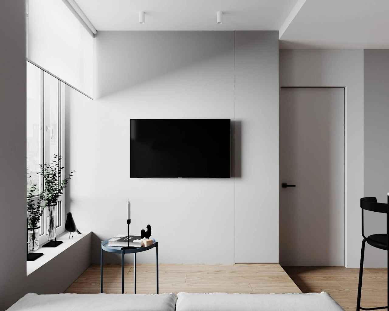 30㎡小户型公寓电视墙装修效果图