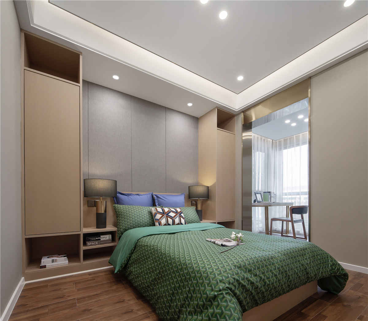新中式三居卧室装修效果图
