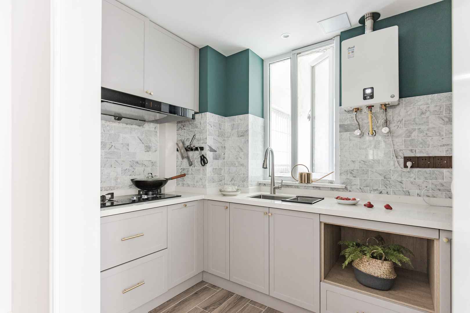 90㎡二居房子厨房装修北欧风格效果图