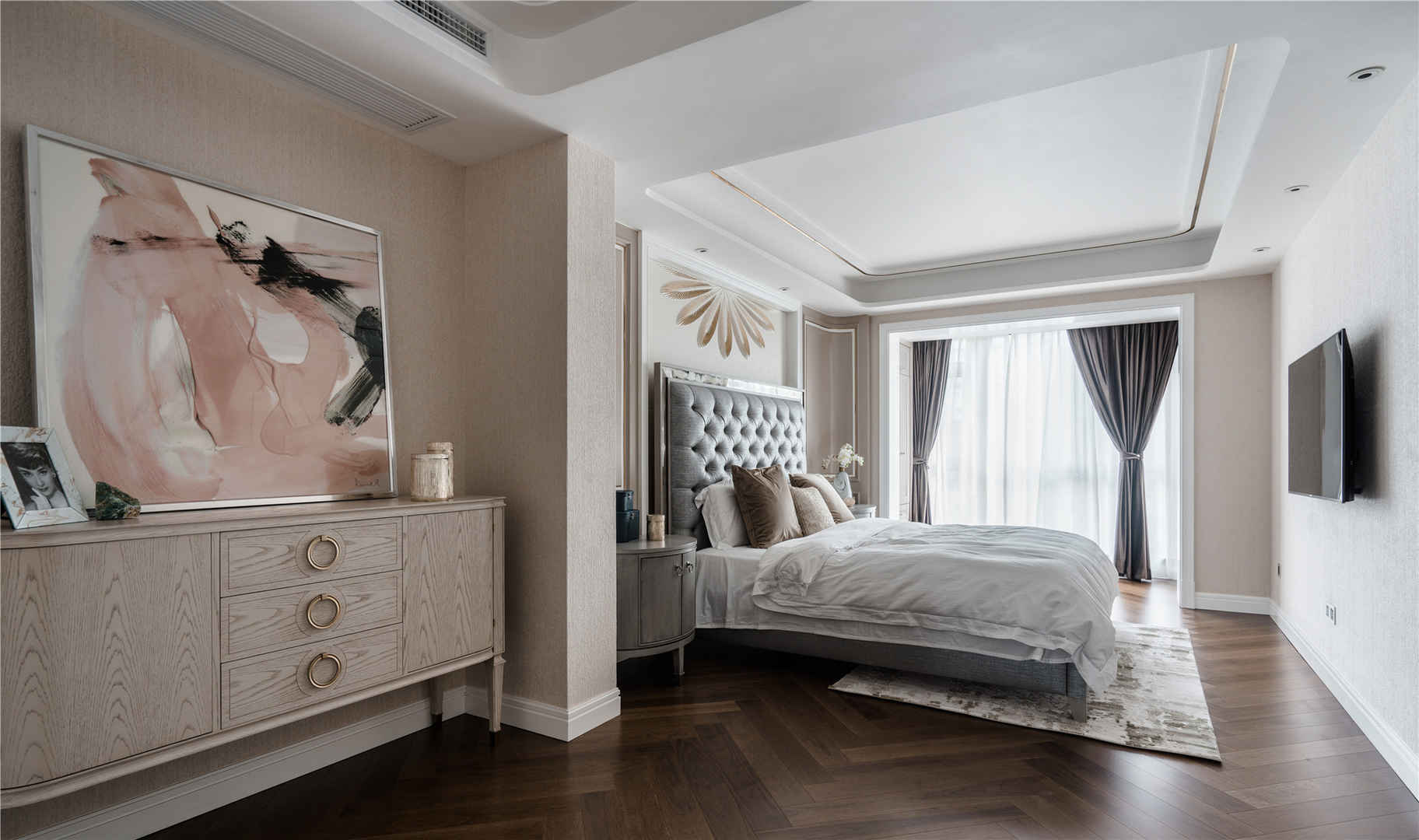 大户型现代美式卧室装修效果图大全