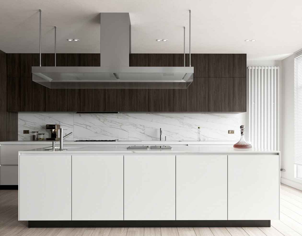 100平现代风公寓装修厨房效果图