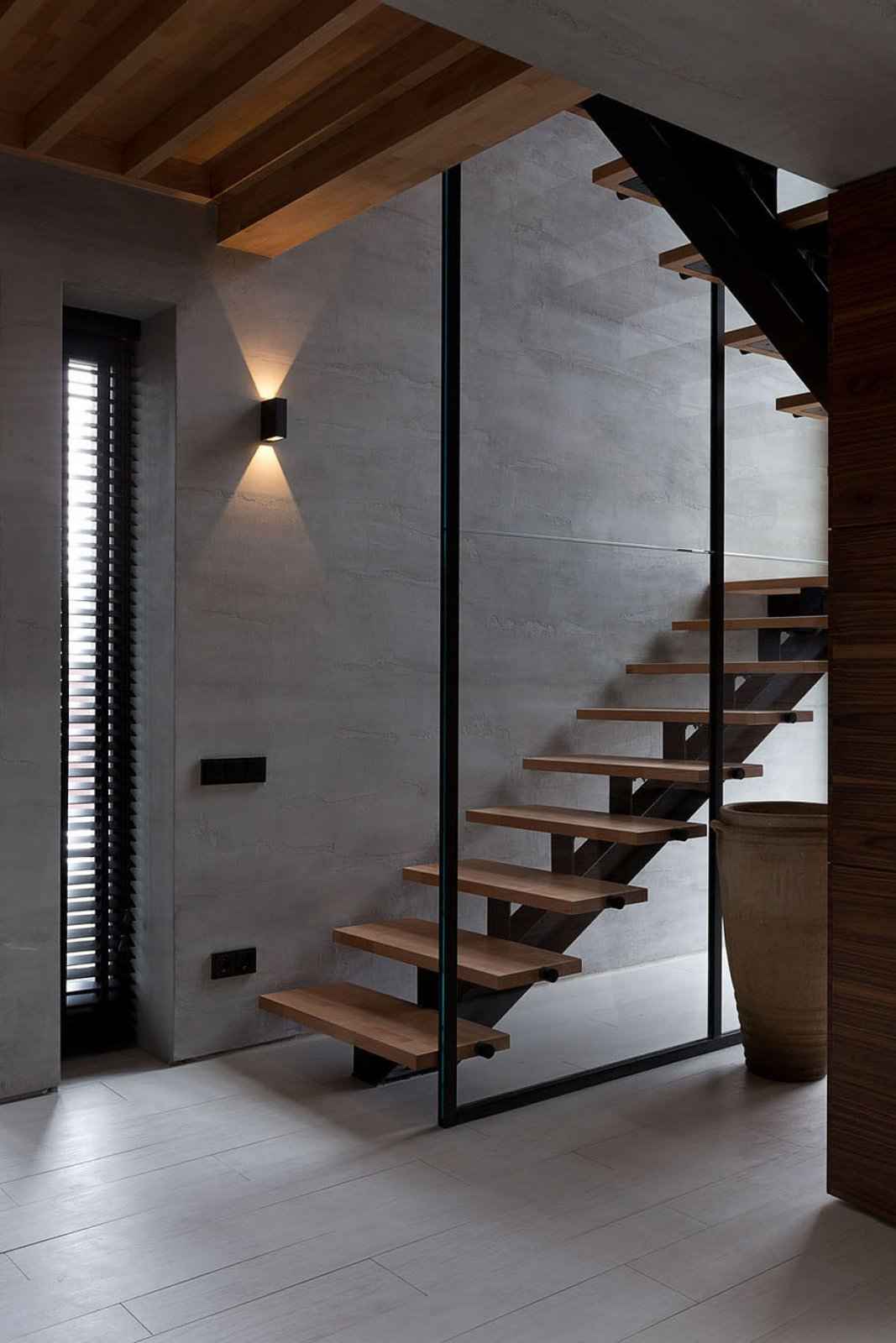 现代风别墅室内楼梯装修效果图